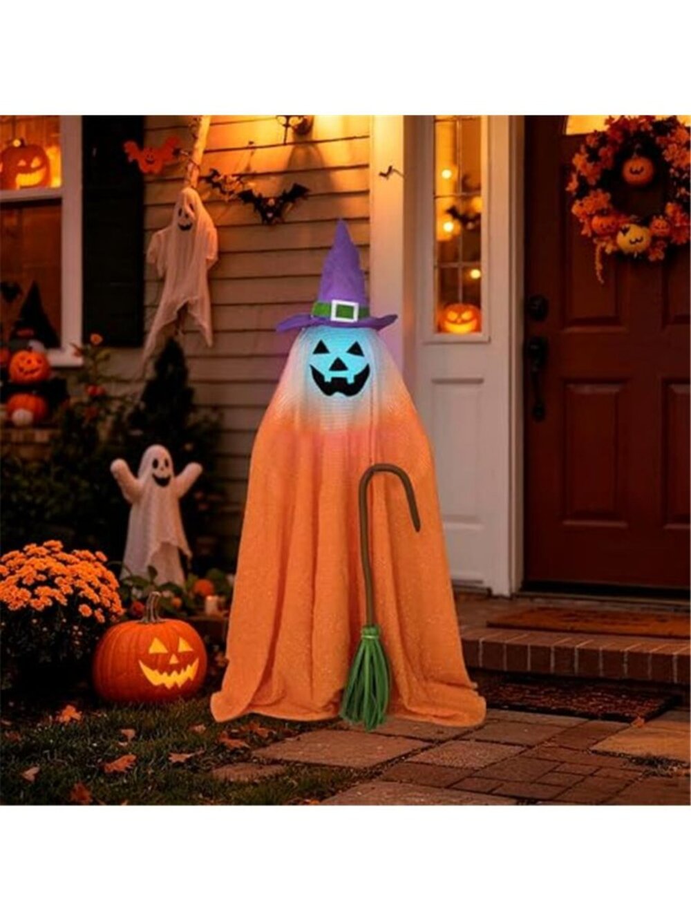 Halloween Decorations Outdoor Indoor, Color Changing Light Up Ghosts